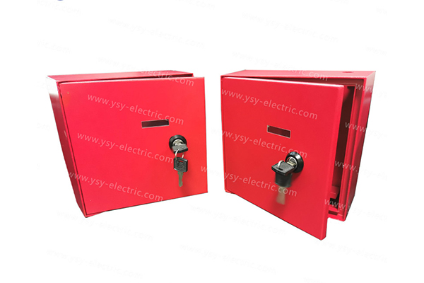 Zákazková oceľová požiarna bezpečnostná krabica s červeným práškovým nástrekom